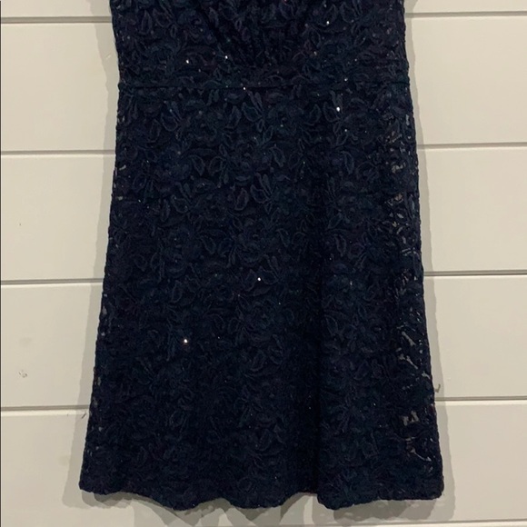 INC Navy Blue Lace Overlay Dress NEW Size 10 International Concepts Dress - Picture 4 of 12